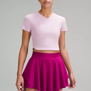 BRAND NEW Lululemon Grid-Texture Cropped Tennis Short-Sleeve Shirt